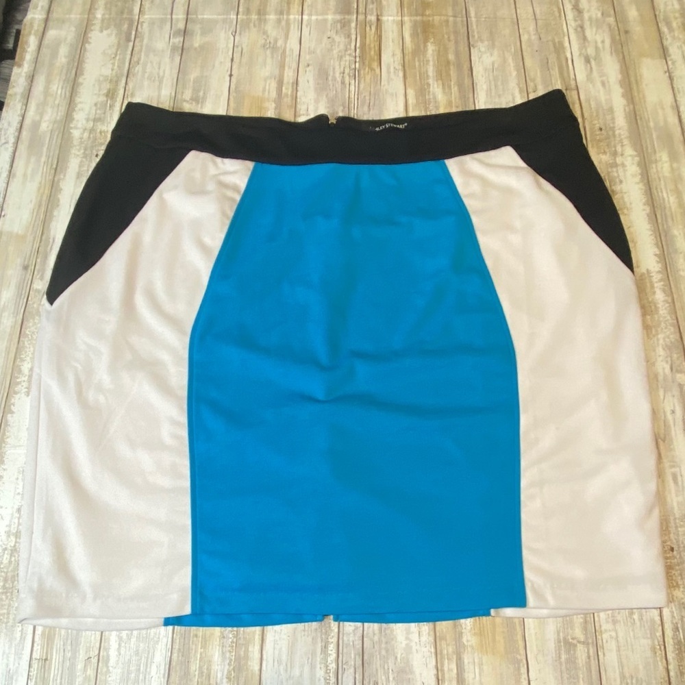 Ashley Stewart Color Block Pencil Skirt Plus Sz 26